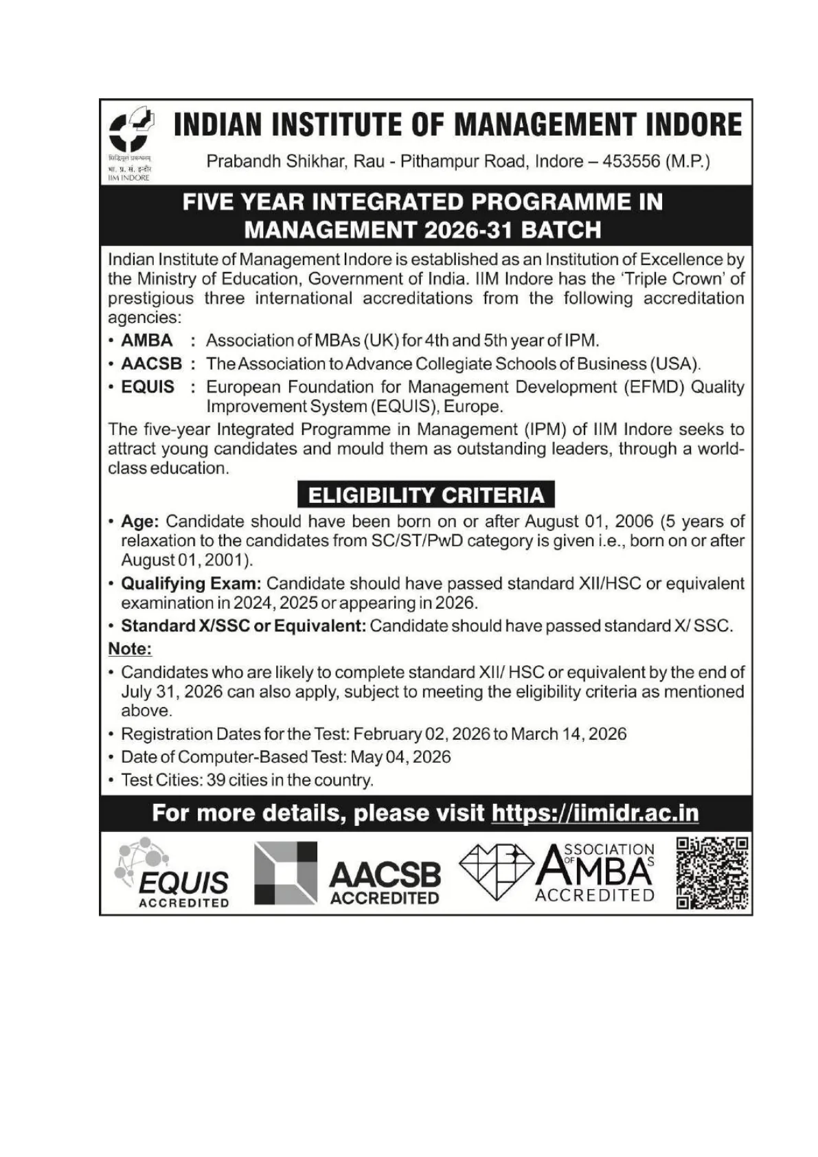 Official Syllabus Link for IPMAT Exam Pattern 2026: View Sections, Marking Scheme & Syllabus